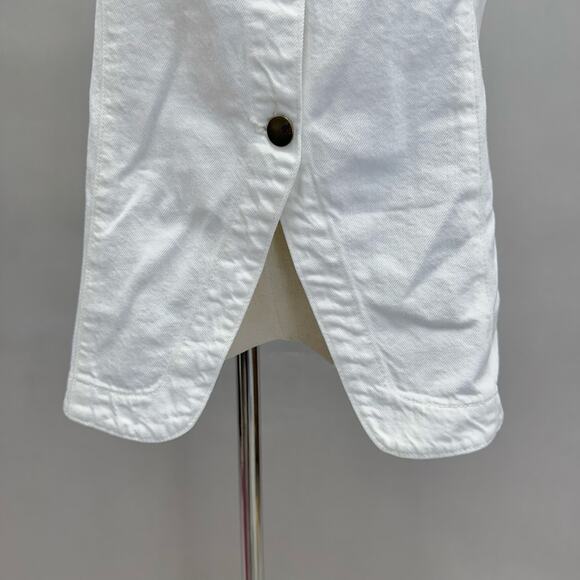 Madewell Denim High Crewneck Vest in Tile White Size 8 NWT New - Picture 6 of 16